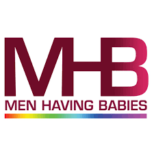 Men having babies logo